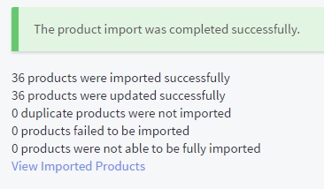 Import Summary